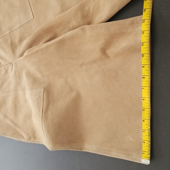 nwot Theory Gera Gaucho Wide-Leg Cropped Suede Pants - Picture 12 of 16